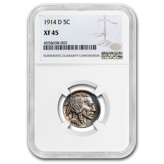 1914-D Buffalo Nickel XF-45 NGC 1914-D Buffalo Nickel XF-45 NGC